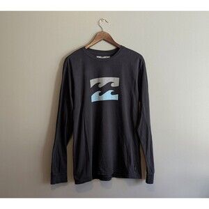 Billabong Size Medium Long Sleeve T-Shirt Mens Black Tee Shirt Core Tee Cotton